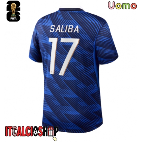 Francia William Saliba #17 Prima Maglia Mondiali 2026 Manica Corta